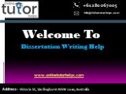 Dissertation Writing Help PPT