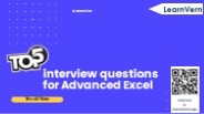 Top 5 interview questions for Advanced Excel