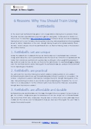 6 Reasons Why You Should Train Using Kettlebells
