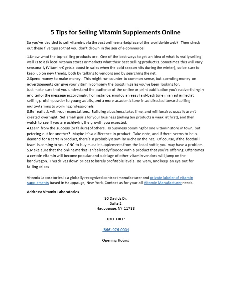 PPT 5 Tips for Selling Vitamin Supplements Online PowerPoint presentation free to download