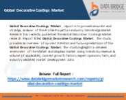 Global Decorative Coatings Market