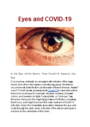 How Covid-19 Impacts the Eye?