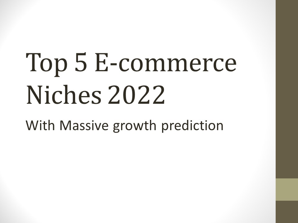 Top 5 Ecommerce Niches To Start A New Business