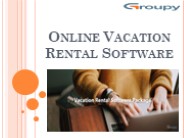 Online Vacation Rental Software