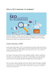 WHY IS SEO IMPORTANT FOR BUSINESS?