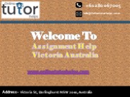Assignment Help Victoria Australia PPT