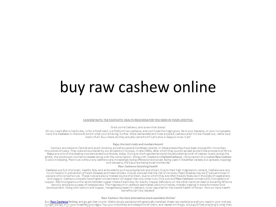 PPT buy raw cashew online (1) PowerPoint presentation free to