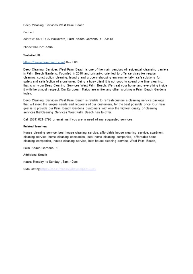 Deep Cleaning Services West Palm Beach (1)