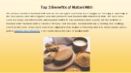 Top 5 Benefits of Multani Mitti
