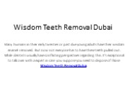 Wisdom Teeth Removal Dubai
