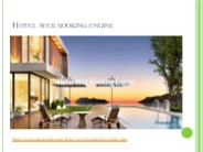 Hotel web booking engine