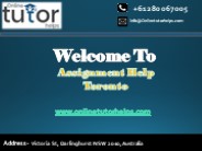 Assignment Help Toronto PPT