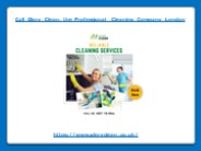 Call Glory Clean the Professional Cleaning Company London