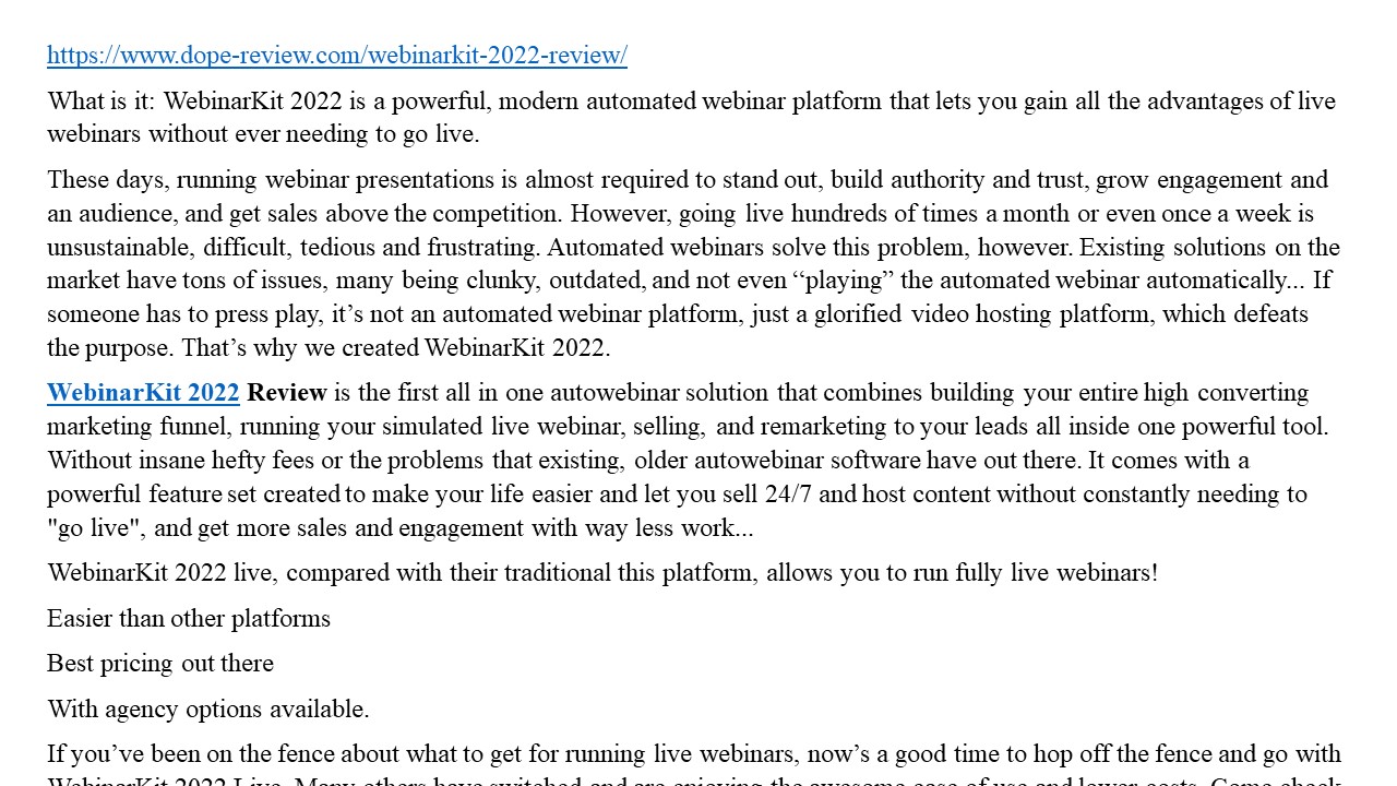 presentation player overlay