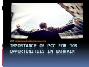 POLICE CLEARANCE CERTIFICATE BAHRAIN