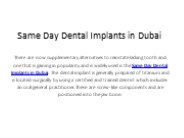 Same Day Dental Implants in Dubai