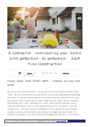 Home Remodeling Contractors | A&M Fine Construction