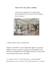 Avoid these five carpets mistakes.