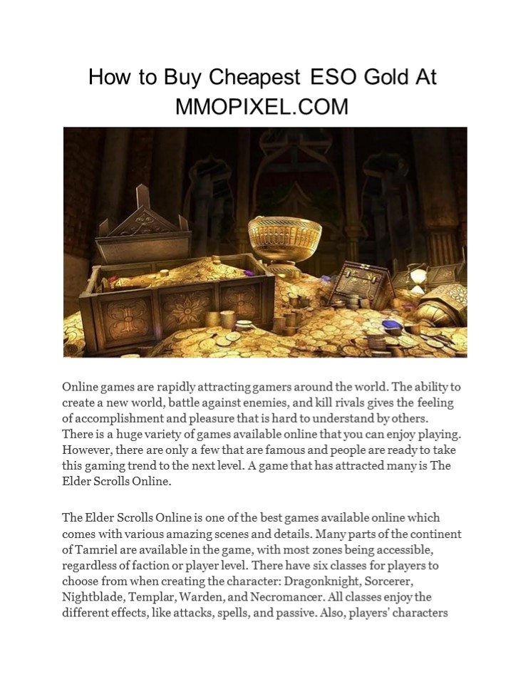 PPT How to Buy Cheapest ESO Gold At MMOPIXEL PowerPoint presentation free to download id