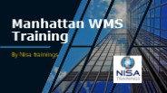 Manhattan WMS Trainings