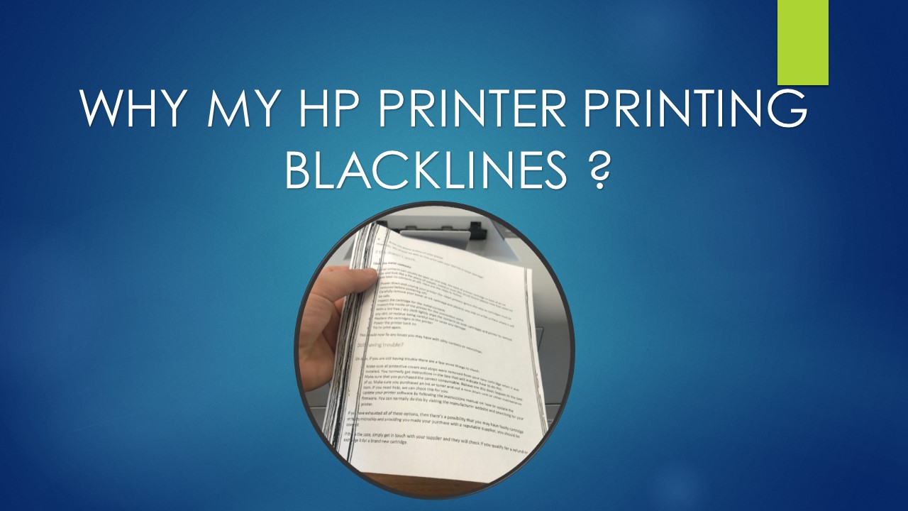 PPT Methods to Fix HP Printer Printing Black Lines on Paper
