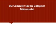BSc Computer Science Colleges In Maharashtra