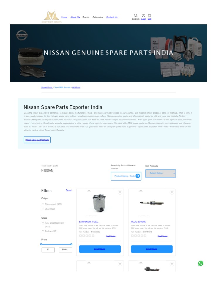 PPT Nissan Genuine Parts Leading Parts Exporter from India
