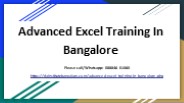 Advanced Excel training in Bangalore