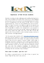 Importance of time for Law students