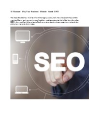 15 Reasons Why Your Business Website Needs SEO