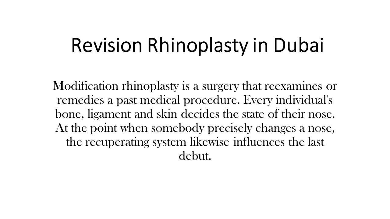 Revision Rhinoplasty in Dubai