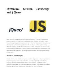 Difference between jQuery and JavaScript