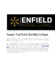 Tummy Tuck To Get Your Belly In Shape