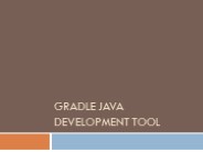 Gradle Java Development Tool