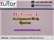 Assignment Help Qatar PPT