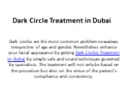 Dark Circle Treatment in Dubai
