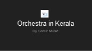 Orchestra in Kerala
