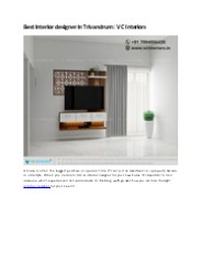 Best interior designer in Trivandrum: VC Interiors