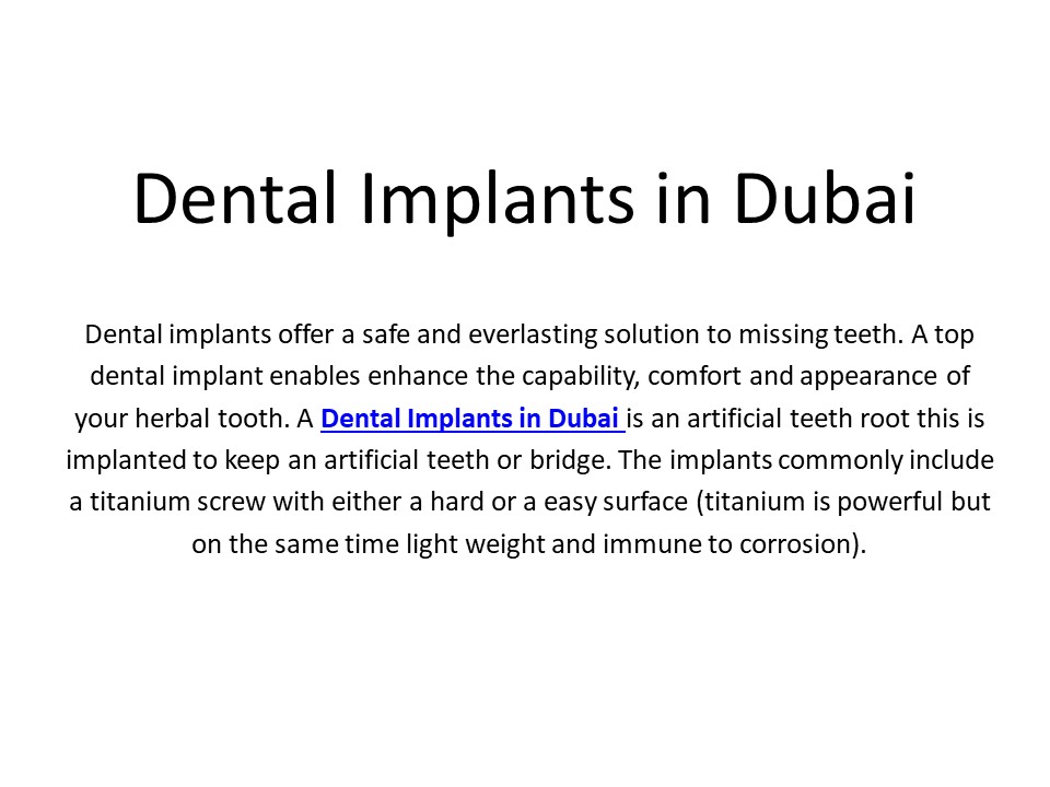 Dental Implants in Dubai