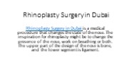 Rhinoplasty Surgery in Dubai