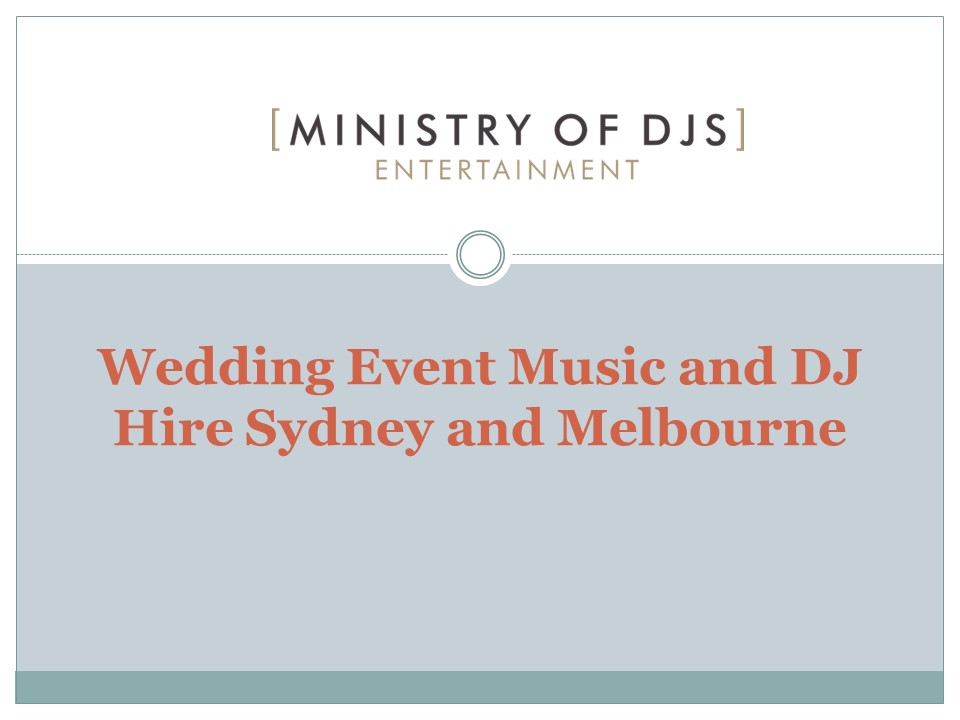 Wedding Event Music and DJ Hire Sydney and Melbourne