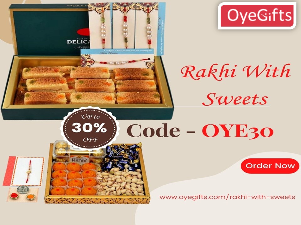 Send Rakhi with Sweets Online to your Brother in India through OyeGifts