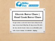 Electric Butter Churn | Hand Crank Butter Churn | Milky Day
