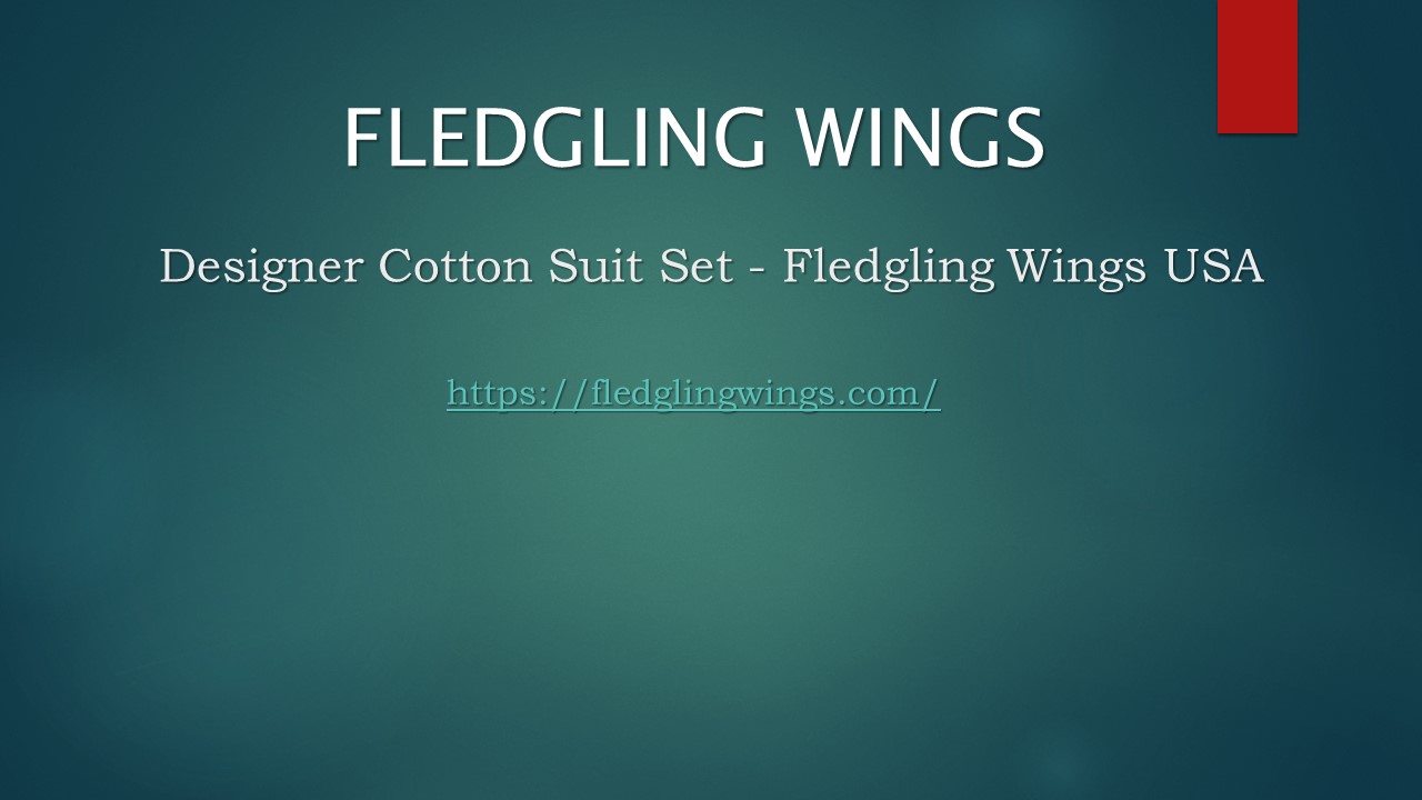 Designer Cotton Suit Set - Fledgling Wings USA