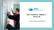 Math & Science Classes in Vancouver