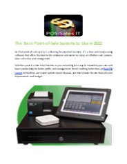 The Best Point-of-Sale Systems to Use in 2022