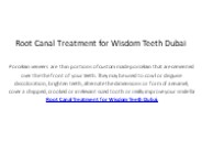 Root Canal Treatment for Wisdom Teeth in Dubai