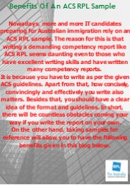 Benefits Of An ACS RPL Sample