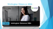 Welingkar Distance MBA