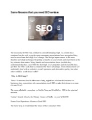 Some Reasons that you need SEO services